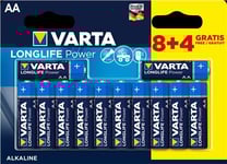 Varta 04906, Engångsbatteri, Aa, Alkalisk, 1,5 V, 12 Styck, Blå, Guld