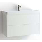 Vedum Mezzo Frame Tvättställspaket 930 Moa vit, Vattenlås Standard, Push open