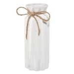 Vase Blanc en céramique séchée pour décoration d'intérieur Moderne, Convient pour Le Foyer, Le Salon, la cheminée, la Chambre à Coucher, la Cuisine, Cadeau décent, 17,8 cm de Hauteur