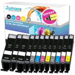 12 cartouches d'encre Jumao compatibles pour Canon Pixma MG7750 7751 7752 7753