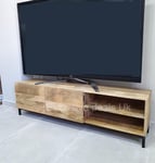 Vintage Retro Tv Cabinet Stand Media Storage Unit Industrial Furniture Rustic