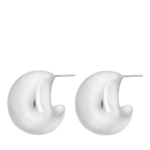 Edblad Bold Creoles L Steel Silver