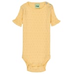 FUB Pointelle Baby Body Vanilla | Gul | 92 cm