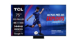 TV QLED TCL 75C89B 190 cm 4K UHD Google TV 2024 Aluminium brossé