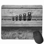 Old Piano Keyboards Non-Slip Personalized Designs Mouse Pad Black Cloth Rectangle Mousepad Art Natural Rubber Mouse Mat with Stitched Edges 9.811.8 Inch