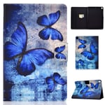 Bspring Case Fit New iPad 7th Generation 10.2" 2019 / iPad 10.2 Case, Slim Lightweight Smart Shell Stand Cover with TPU Back Protector for iPad 10.2 2019(Auto Wake/Sleep) Retro Butterfly