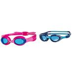 Zoggs Little Twist Kids Swimming Goggles, UV Protection Swim Goggles & Super Seal Kids Swimming Goggles, UV Protection Swim Goggles, Quick Adjust Split Yoke Comfort Strap,