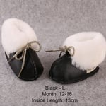 Baby Shoes Warm Boots Fleece Black L