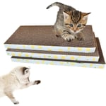 Set med 3 Klösbrädor för Katter, 43,5 X 21 X 2,5 Cm Klöspapp Klösmatta Klöspapp Kattbräda för Din Katts Klor