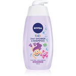 NIVEA Kids Girl Brusegel og shampoo 2-i-1 til børn 500 ml
