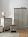 Very Home Atlanta 3 Piece Package - 3 Door Wardrobe, 4 Drawer Chest And 2 Drawer Bedside Table - Grey/Oak