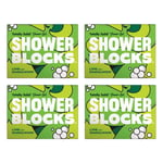 Shower Gel Soap Bars by Shower Blocks Lime & Sandalwood 4 Pack Handmade Vegan