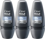 Dove Men Cool Fresh Anti-Perspirant Deodorant Roll-On 50ml  x 3