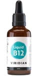 Viridian Vitamin B12 Liquid 50ml Supplement Vegan No GMO and Palm Oil Free