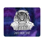 Animal Astronaut Wild Tiger in Space Suit Nebula Galaxy Space with Stars Rectangle Non Slip Rubber Comfortable Computer Mouse Pad Gaming Mousepad Mat with Designs for Office Woman Man