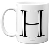 Personalised Alphabet Initial Mug - Letter H Mug, Gifts for Him Her, Fathers Day, Mothers Day, Birthday Gift, 11oz Ceramic Dishwasher Safe Mugs, Anniversary, Valentines, Christmas Present, Retirement
