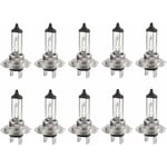 10 st LED-halogenlampor 12V H7 55W Lång livslängd Vitt vitt ljus / Korsljus för bil