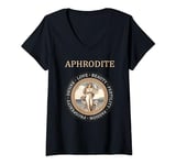 Womens Aphrodite Greek Goddess of Beauty and Love V-Neck T-Shirt