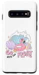 Galaxy S10 Flamingo Go With The Float Summer Pool Party Vacation Cruise Case