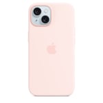 Apple iPhone 15 Silicone Case with MagSafe - Light Pink Soft Touch Finish