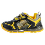 Geox J Android BOY A Sneaker, Black/Yellow, 2.5 UK