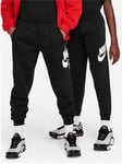Nike Older Unisex Club Fleece Jogger - Black/White, Black/White, Size Xs=6-8 Years