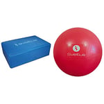 Yoga brick mousse bleu & Ballon pédagogique Adulte Unisexe, Rouge, 25 cm