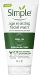 Simple Regeneration Age Resisting with green tea and prebiotic Facial Wash clea