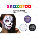 Snazaroo SKULL FACE Halloween Black, White & Purple Face & Body Paint Make Up