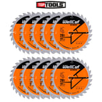 WellCut TCT Saw Blade 160mm x 28T x 20mm Bore For Festool - TS55 Pack of 10