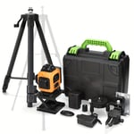 Vert Niveau Laser Auto-nivelant 4D 16 Lignes Rechargeable Puissant Multifonction avec Lignes Verticales et Horizontales Compact pour Nivellement Professionnel