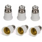Set med 6 B22 till E27 lamphållare - LED-lampadaptrar