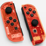 Left Right Housing For Nintendo Switch Joy-con Shell Set Transparent Neon Orange