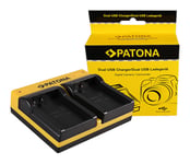 Patona Dual Lader for Garmin P11P15-04-N02 Montana 600 650 600 Moto 650 t inkl. Micro-USB 15060191664
