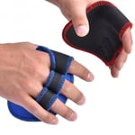 1pair Anti Skid Weight Lifting Training Gloves Fitness Grips Pad Blue