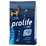 Prolife Smart Adult Medium / Large Breed ørret og ris for mellomstore og store raser - 12 kg