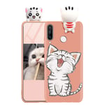 ZhuoFan Case for Samsung Galaxy A71 - Cute 3D Funny Cartoon Character Soft TPU Silicone Samsung A71 Cover Phone Case for Kids Girls, Shockproof Slim Orange Cat 2 Skin Shell