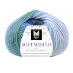 House of Yarn Soft Merino - Blå print Frg: 3044
