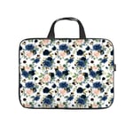 Diving fabric,Neoprene,Sleeve Laptop Handle Bag Handbag Notebook Case Cover Chic Floral Romantic Blush Navy Bouquet,Classic Portable MacBook Laptop/Ultrabooks Case Bag Cover 12 inches