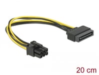 Power SATA 15 pin > 6 pin PCI Express - 20cm