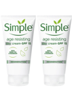2 x Simple Regeneration Age Resisting Day Cream SPF 15 50ml
