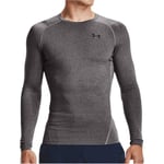 Under Armour Mens Heatgear Armour Long Sleeve Compression Top - Grey