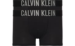Calvin Klein Boy's 2 Pack Trunks Boxer Shorts, Black (Black 001), One size (Manufacturer size: 12-14)