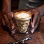 Glass Cup Skull Espresso Coffee Cup Double Wall Glass Mug Skeleton Whisky Bar Wine Glasses Transparent Vodka Shot Wine Glass Drinkware Glass Drinking Cups (Capacity : 250ml)