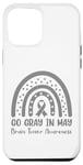 Coque pour iPhone 15 Pro Max Go Gray In May Rainbow Brain Cancer Tumor Sensibilisation