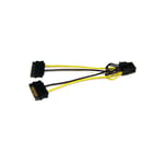 Startech - com Câble adaptateur d'alimentation sata vers carte vidéo pci Express 8 broches de 15 cm - sata 15 broches - pci-e (8-pin) - Male