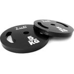 TnP Distribution Standard 1" Weight Plates Solid Steel Weights Plate Set 5KG for Dumbbells Dumbbell Barbell Bars (5KG Pair)
