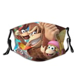 beautiful& Unisex Nose Mouth Anti Dust Protection Donkey Kong Country Tropical Freeze Adjustable Facial Decorations Size 5.9x7.9 Inch(15 x 20 cm)
