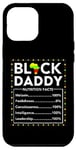 Coque pour iPhone 13 Pro Max Black Daddy Nutrition Facts Juneteenth King Dad Fête des pères