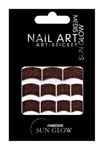 Medis Sun Glow Stickers pour nail art Style french manucure Marron métallisé à paillettes